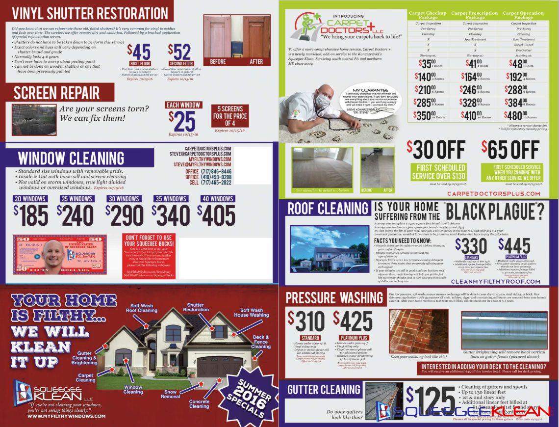 Specials Window Cleaning Company York PA Pressure Washing Company